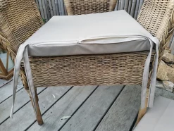 Galette de chaise carré Easy for life marron taupe L.40 x l.40 cm