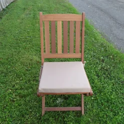 Galette de chaise carré Easy for life marron taupe L.40 x l.40 cm