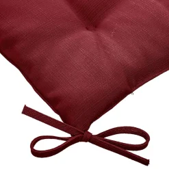 Galette de chaise carrée 4 points Bordeaux - Hespéride