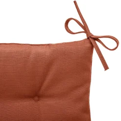 Galette de chaise carrée 4 points Terracotta - Hespéride