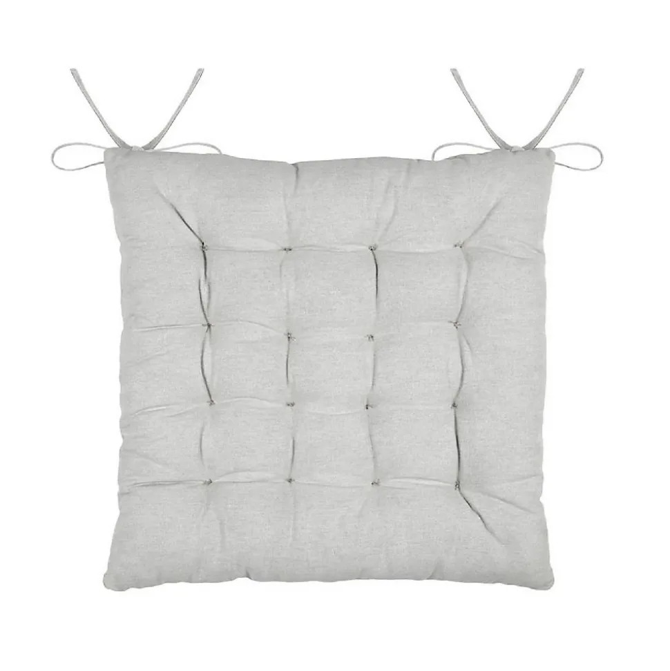 Galette de chaise cerf style montagne en coton (40x40 cm - Naturel)