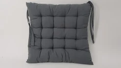 Galette de chaise déperlante grise 45 x 45 cm Ornami
