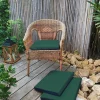 Galette de chaise Easy for life vert L.39 x l.39 x Ep.5cm
