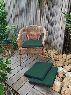 Galette de chaise Easy for life vert L.39 x l.39 x Ep.5cm