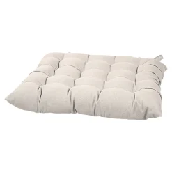 Galette de chaise en coton Hiva beige L.45 x l.45cm GoodHome