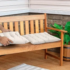 Galette de chaise en coton Hiva beige L.45 x l.45cm GoodHome