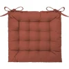 Galette de chaise en coton terracotta 38x38 cm - Atmosphera