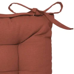 Galette de chaise en coton terracotta 38x38 cm - Atmosphera