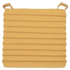 Galette de chaise en coton Matzo jaune ocre L.40 x l.40cm GoodHome