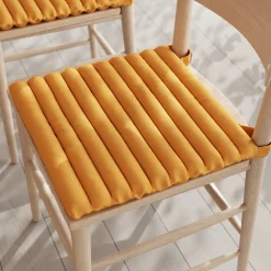 Galette de chaise en coton Matzo jaune ocre L.40 x l.40cm GoodHome