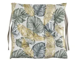Galette de chaise en coton JUMANJI dos chambray 'Deko&co'