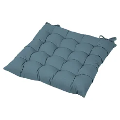 Galette de chaise en coton Hiva bleu L.45 x l.45cm GoodHome