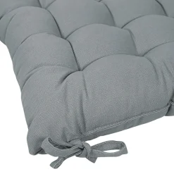 Galette de chaise en coton Hiva gris L.45 x l.45cm GoodHome