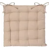 Galette de chaise en coton lin 38x38 cm - Atmosphera