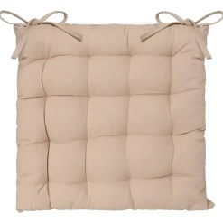Galette de chaise en coton lin 38x38 cm - Atmosphera