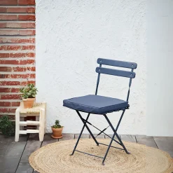 Galette de chaise extérieur imperméable et déhoussable MINORQUE (40x40 cm - Gris anthracite)