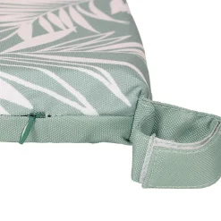 Galette de chaise extérieure déperlant 40x40cm, Imprimé Vert Palme Tropicale - Lot de 4
