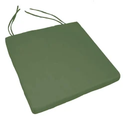 Galette de chaise extérieur imperméable et déhoussable MINORQUE (40x40 cm - Vert Olive)