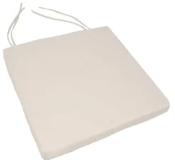 Galette de chaise extérieur imperméable et déhoussable MINORQUE (40x40 cm - Ecru)