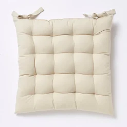 Galette de chaise GoodHome Hiva coloris naturel 45 x 45 cm
