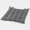 Galette de chaise GoodHome Tiga noir 45 x 45 cm