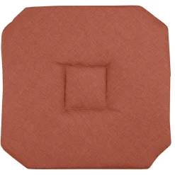 Galette de chaise italienne et unie (40x40 cm - Terracotta)