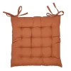 Galette de chaise orange terracotta L.45 x l.45 cm Ornami