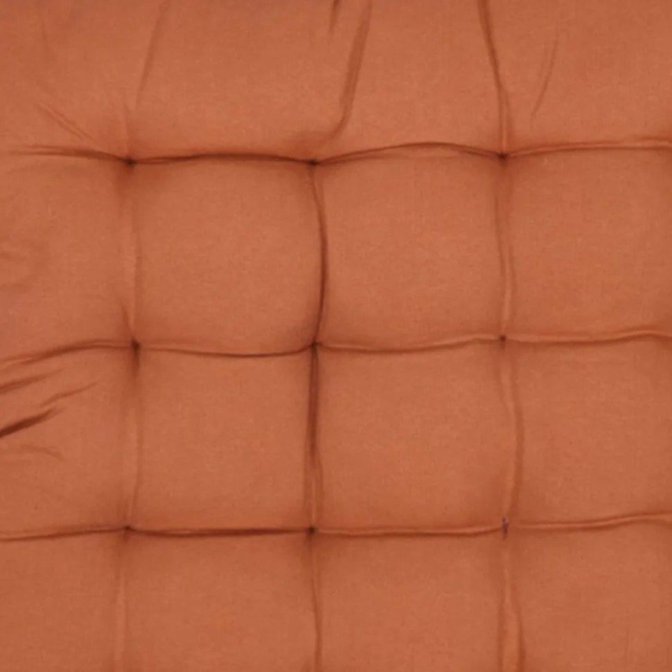 Galette de chaise orange terracotta L.45 x l.45 cm Ornami