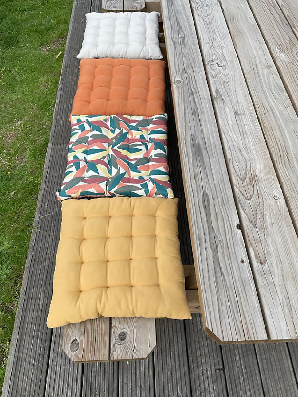 Galette de chaise orange terracotta L.45 x l.45 cm Ornami