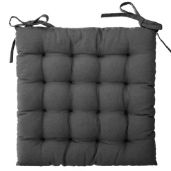 Galette de chaise Otto - coton - gris - 38x38 cm - Atmosphera