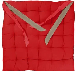 Galette de Chaise épaisse et matelassée VALAYANS (40x40 cm - Rouge)