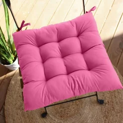 Galette de chaise piquée (38x38 cm - Fuchsia)