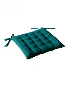 Galette de chaise piquée 40x40cm - 40x40cm - Vert emeraude