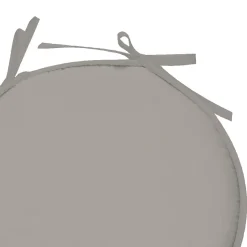 Galette de chaise ronde - Nelson - Lin - 37 cm - 100% polyester - Beige