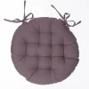 Galette de chaise ronde en coton taupe D38 cm - Atmosphera
