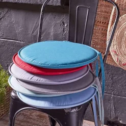 Galette de chaise ronde Unie Pop color 40 cm Gris souris