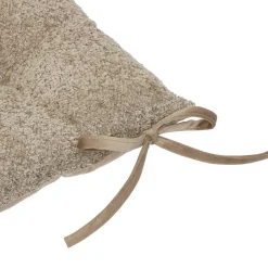 Galette de chaise Soana bouclette beige lin 38x38cm - Atmosphera