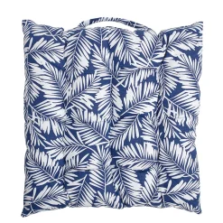 Galette de chaise Taupaki bleu L.38 x l.38 x ep.3 cm