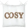 Galette de chaise ultra douce "Cosy" (38x38 cm - Ecru)