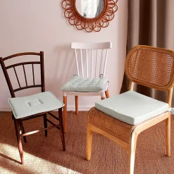 Galette de chaise uni effet Bachette - 40 x 40 cm