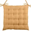 Galette de chaise unie en 16 points (40x40 cm - Jaune Ocre)