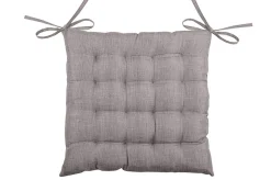 Galette de chaise unie en 16 points (40x40 cm - Taupe)