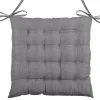 Galette de chaise unie en 16 points (40x40 cm - Gris anthracite)