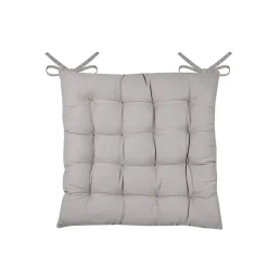 Galette de chaise unie et classique (38x38 cm - Naturel)