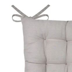 Galette de chaise unie et classique (38x38 cm - Naturel)