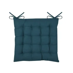 Galette de chaise unie et classique (38x38 cm - Vert emeraude)
