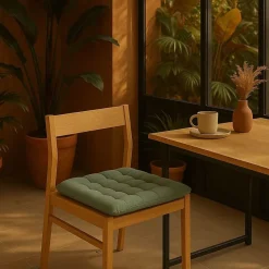 Galette de chaise vert 40x40cm