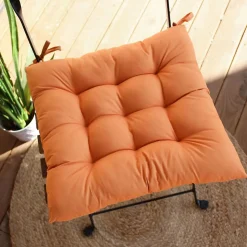 Galette piquée extérieure (38x38 cm - Orange)