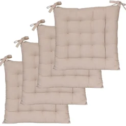Galettes de Chaise Bicolores 40x40 cm - Lot de 4 en Taupe et Anthracite