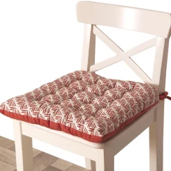 Galettes de Chaise Bicolores - set de 4 - 40x40cm - Confort et Élégance Terracotta DYLREV